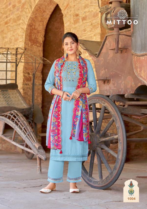 Mittoo Elegance Rayon Kurti Pant With Dupatta Collection